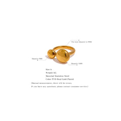 Minimalist Smooth 18K Gold Plated Ring | Clean Geometric Stainless Steel Design – Euphoria Jewels Co