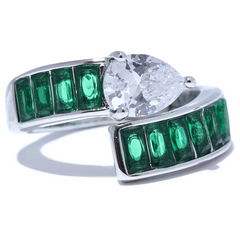 Luxurious Gold Ring with Colorful Zirconia Stones | Hypoallergenic Jewelry with 18K Gold Plating – Euphoria Jewels Co