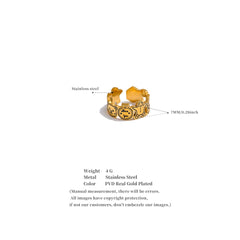 Creative Open Graffiti Ring 18K Gold Plated | Bold Fashion Jewelry – Euphoria Jewels Co
