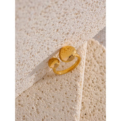 Minimalist Smooth 18K Gold Plated Ring | Clean Geometric Stainless Steel Design – Euphoria Jewels Co