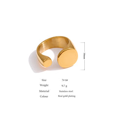 18K Gold Plated Geometric Rope Ring | Elegant Stainless Steel Statement Ring – Euphoria Jewels Co