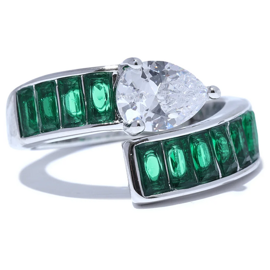 Luxurious Gold Ring with Colorful Zirconia Stones | Hypoallergenic Jewelry with 18K Gold Plating – Euphoria Jewels Co