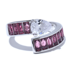 Luxurious Gold Ring with Colorful Zirconia Stones | Hypoallergenic Jewelry with 18K Gold Plating – Euphoria Jewels Co