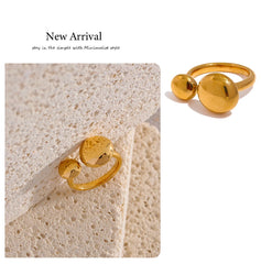 Minimalist Smooth 18K Gold Plated Ring | Clean Geometric Stainless Steel Design – Euphoria Jewels Co