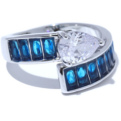 Luxurious Gold Ring with Colorful Zirconia Stones | Hypoallergenic Jewelry with 18K Gold Plating – Euphoria Jewels Co
