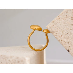 Minimalist Smooth 18K Gold Plated Ring | Clean Geometric Stainless Steel Design – Euphoria Jewels Co
