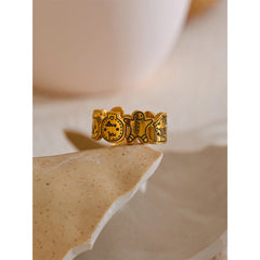 Creative Open Graffiti Ring 18K Gold Plated | Bold Fashion Jewelry – Euphoria Jewels Co