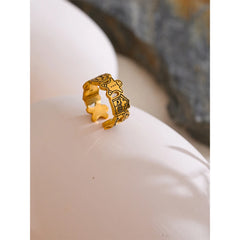 Creative Open Graffiti Ring 18K Gold Plated | Bold Fashion Jewelry – Euphoria Jewels Co
