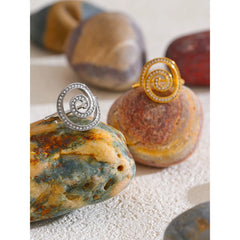 Adjustable Zirconia Ring in Gold Plating | Delicate Geometric Stainless Steel Design – Euphoria Jewels Co