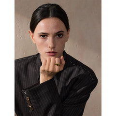 18K Gold Plated Heart Ring with Snake Chain | Fashionable Stainless Steel Statement Ring – Euphoria Jewels Co