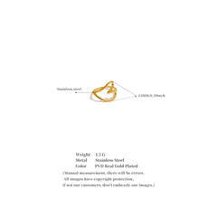 Hollow Heart Minimalist Ring, 18K Gold Plated | Simple and Elegant Stainless Steel Jewelry – Euphoria Jewels Co